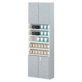 Oak MDF wall floor stand cosmetic display store display cabinet