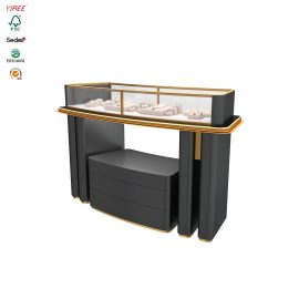 Jewelry shop cabinet display counter with LED quick quality sample